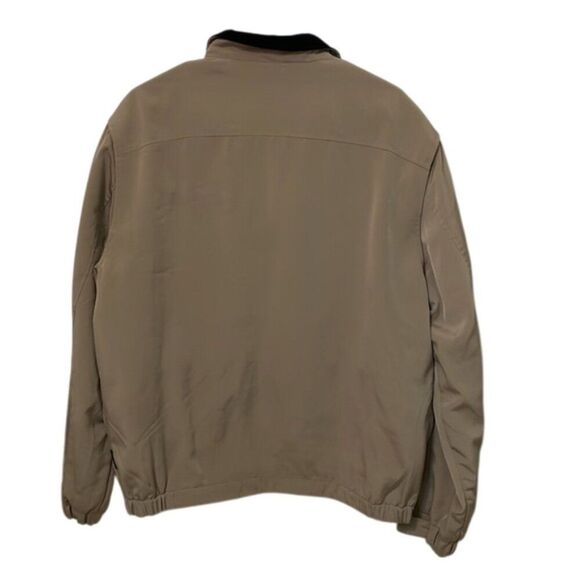 Dockers Tan Full Zip Bomber Jacket Mens Size Medium Lined - Picture 5 of 12